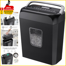 ✅ Schredder Aktenvernichter 6 Blatt Kreuzschnitt Papierschredder P-4 Reisswolf