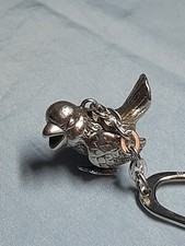 Schlüsselanhänger VOGEL/SPATZ/SPERLING Massiv SILBER 835 Vintage 1980er Jahre 
