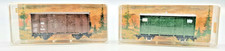 Egger-Bahn HOe 2 St. gedeckte Güterwagen braun + grün Feldbahn Umbau OVP LESEN