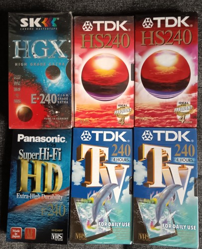 Vhs leerkassetten stück - leerkassetten, 7x