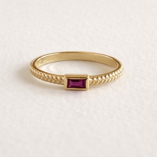 14k gelbgold baguette - gelbgold,