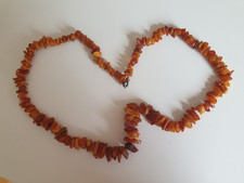 Schöne, alte Natur Bernstein Kette Länge: 72 cm, Gewicht:  44g