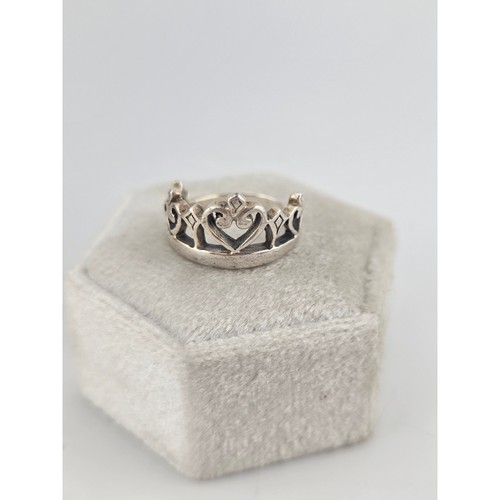 Sterling silber tiara krone - silber,