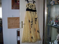 Ballkleid Hochzeitskleid Hochzeit Jubiläum Abitur Gelb-Schwarz Gothic WGT