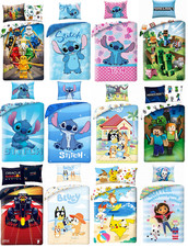 Bettwäsche 140x200 Baumwolle für Kinder, märchenhaftes Design mit Stitch, Frozen