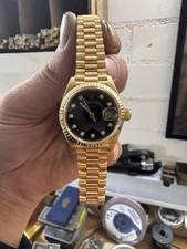 Rolex Datejust schwarzes Zifferblatt Damenuhr - 69178