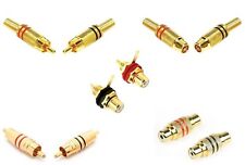 Cinch Audio Stecker Buchse Kupplung Verbinder Adapter vergoldet Chinch RCA ADM