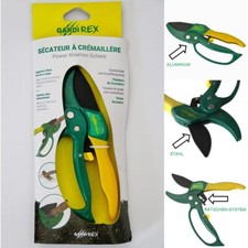 Gartenschere mit Ratsche ALU | Weinrebenschere Rosenschere | Profi Werkzeug