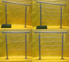 Edelstahl  300 - 340 cm Balkongeländer Handlauf  Geländer Treppe V2A  Rohr