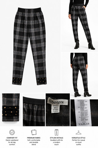 Damen stoffhose kariert - damen,