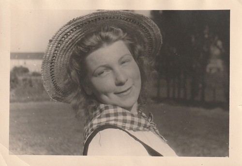 Vintage foto junge frau mit - foto,