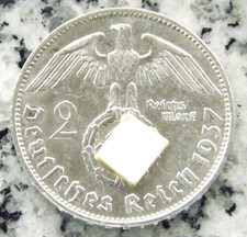 2 Reichsmark 1937 D Hindenburg