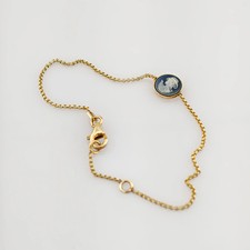 Vergoldetes Armband mit blauer