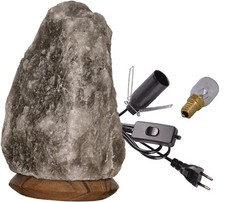 Salzlampe Lampe grau Salz