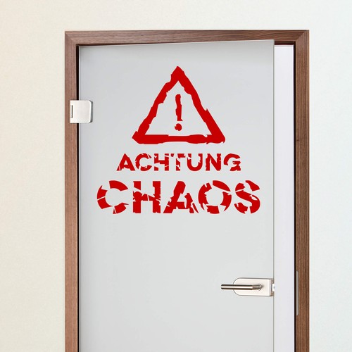 Wandtattoo achtung chaos - wandtattoo,