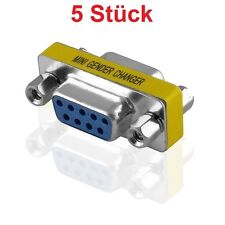 D-SUB 9 polig Buchse Nullmodem weiblich Adapter Verbindung Verbindungsstück