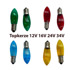 Topkerze E10 Riffelkerzen