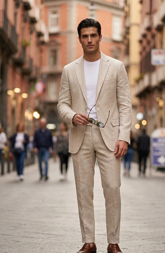 Herren kleid beige elegant - kleid,