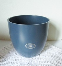 übertopf blau keramik 5 - Übertopf, blau-