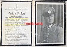 Sterbebild WWII Unteroffizier