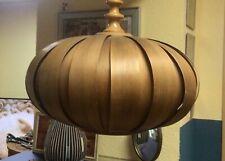 60er 70rHängeleuchte Deckenlampe Holz Ufo Space age Lamp 60s 70s Vintage Furnier
