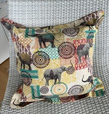 2 x Kissenhülle Kissenbezug Deko Afrika Elefanten Design Handmade Baumwo 45 x 45