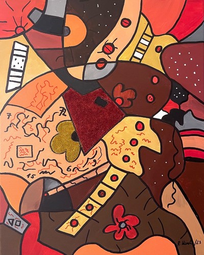 Original acryl abstrakt - original,