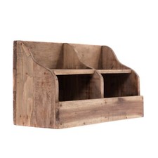 HOLZ REGAL "STORAGE" | 40 cm, Mahagoni Holz | Wandregal, Schweberegal, Organizer