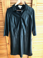 Lederimitat-Kleid ,midi, Gr. 40 schwarz, Damen, neu, Marke riick Cardona