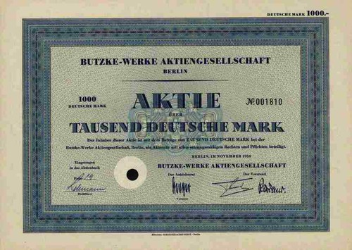 Butzke werke 1950 berlin - werke, bonn