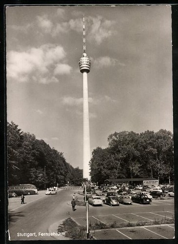 Ansichtskarte stuttgart blick - ansichtskarte, stuttgart,