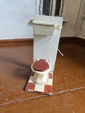 (RB)5025-1710, alte Puppenhaus Möbel, Toilette, Spielzeug Deko DDR