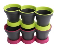 3 in 1 Kräutertopf Blumentopf Kunststoff für Fensterbank Küche 40 cm zweifarbig