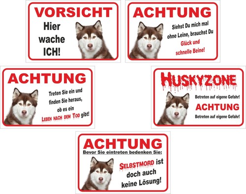 Schild vorsicht siberian - schild,