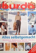Burda Nähen Stricken Sticken ALLES SELBSTGEMACHT Pullis Stoff-ABC Stickmotive