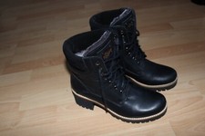 Panama Jack Damen Boots Leder Winter Lammfell Gr. 41 Schwarz Schuhe Stiefel