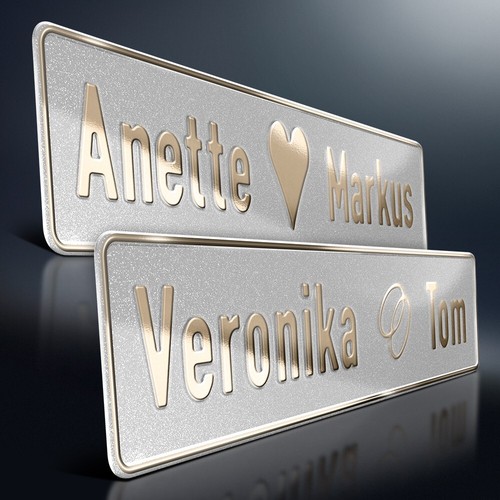 Hochzeit aluschild - 1x,