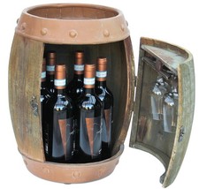 Weinregal Holz Weinfass Braun