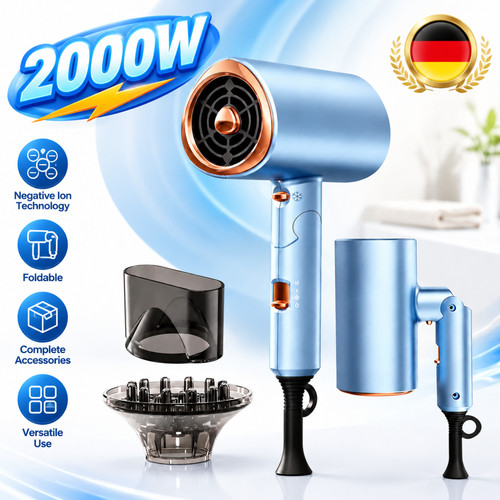 Klappbarer 2000w profi föhn - klappbarer,