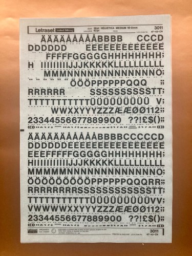 Letraset 3011 helvetica - --,