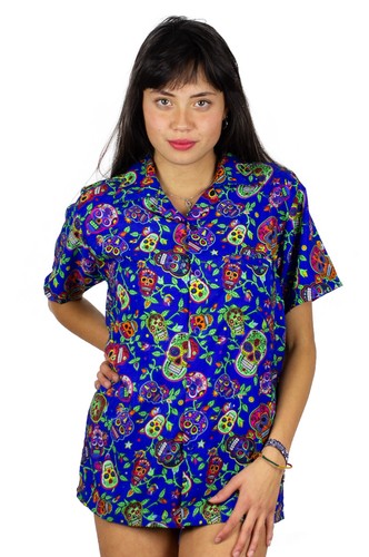 Funky hawaiibluse skull multi - skull,