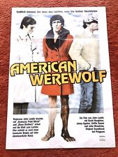 American Werewolf Kinoplakat Poster A1, John Landis, David Naughton, Dunne