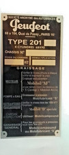 Typenschild ID-plate Peugeot