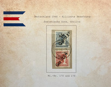 1948 Alliierte Besatzung: Sowjetische Zone. Bezirksstempelaufdruck "Görlitz".