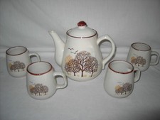 Kaffeeservice für 4 Personen Keramik Vintage