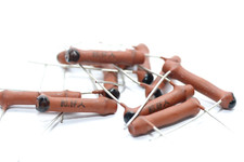 10x Vintage Keramik Röhren-Radio-Kondensator, 80.6 pF, Ceramic Capacitor, NOS