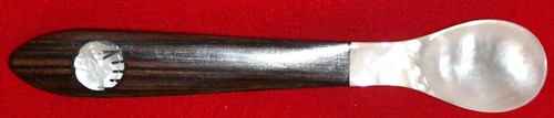 Perlmuttlöffel ebenholz griff - perlmuttlöffel,