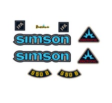 Silber Simson S50 IFA B  electronic Blau  Wasserschiebebilder Abziehbilder