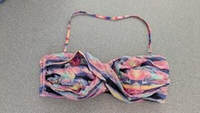 Seafolly Bikini Oberteil Neckholder mit Bügel rosa/blau/Gelbtöne Cup C