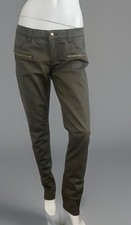 Elegant Edc By Esprit Damen Jeans Stoff Hose Oliv Grün Gr. 40 Skin Regular Glanz